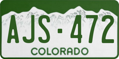 CO license plate AJS472