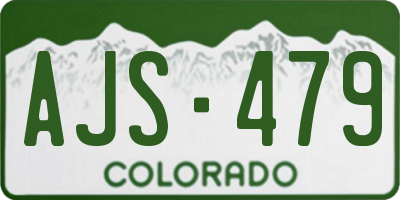 CO license plate AJS479