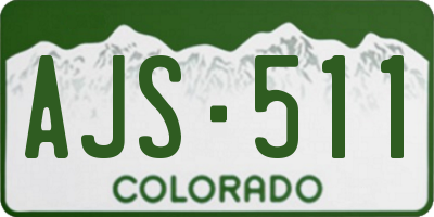 CO license plate AJS511