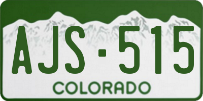 CO license plate AJS515