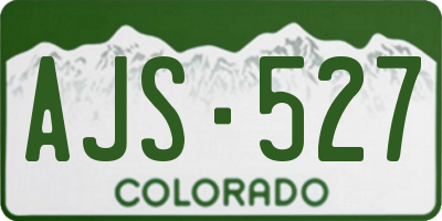 CO license plate AJS527
