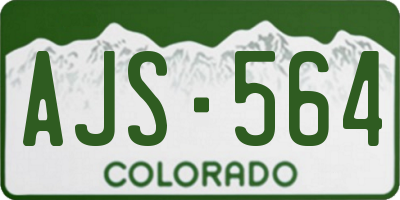 CO license plate AJS564