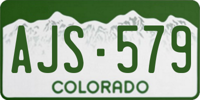 CO license plate AJS579