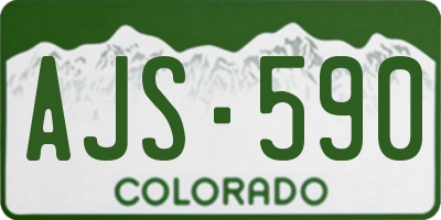 CO license plate AJS590