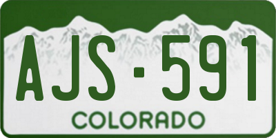 CO license plate AJS591