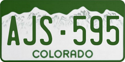 CO license plate AJS595