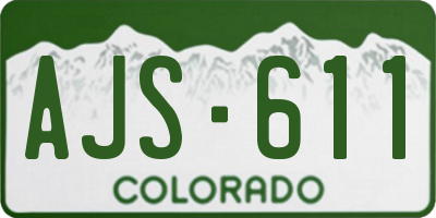 CO license plate AJS611