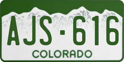 CO license plate AJS616