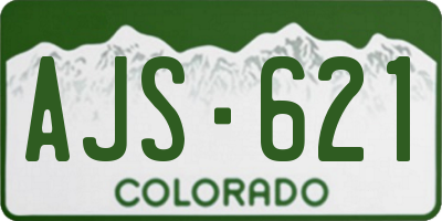CO license plate AJS621
