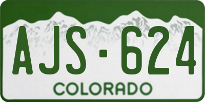CO license plate AJS624