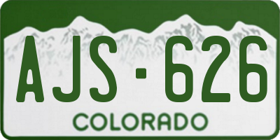 CO license plate AJS626
