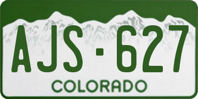CO license plate AJS627