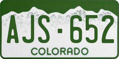 CO license plate AJS652