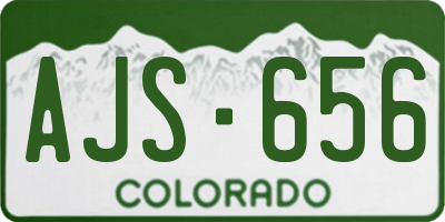 CO license plate AJS656