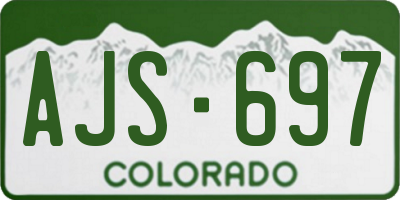 CO license plate AJS697
