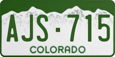 CO license plate AJS715