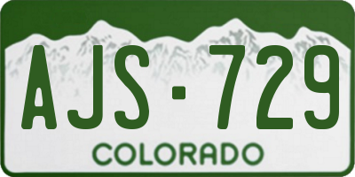 CO license plate AJS729