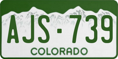 CO license plate AJS739