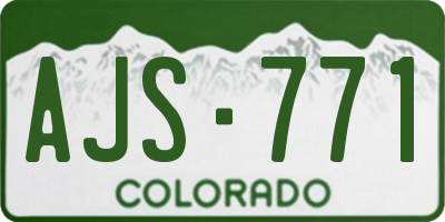 CO license plate AJS771