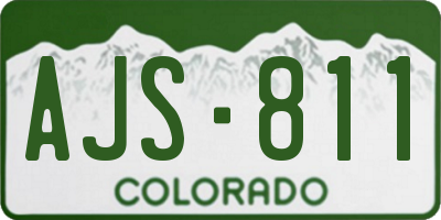 CO license plate AJS811