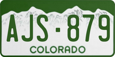 CO license plate AJS879