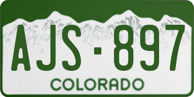 CO license plate AJS897