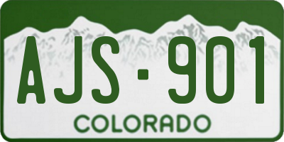CO license plate AJS901