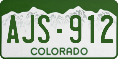CO license plate AJS912