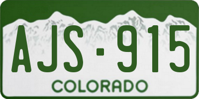 CO license plate AJS915