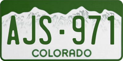 CO license plate AJS971