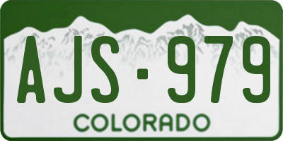 CO license plate AJS979