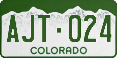 CO license plate AJT024