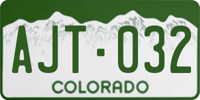 CO license plate AJT032