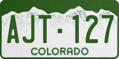 CO license plate AJT127