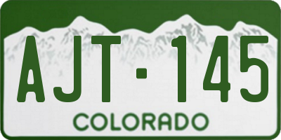 CO license plate AJT145