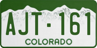CO license plate AJT161