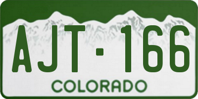 CO license plate AJT166