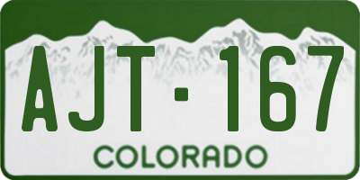 CO license plate AJT167