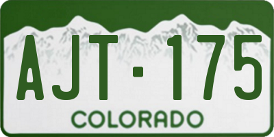 CO license plate AJT175