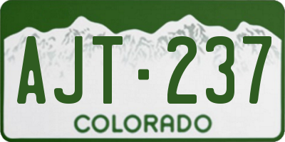 CO license plate AJT237