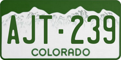 CO license plate AJT239