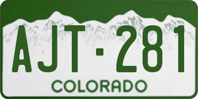 CO license plate AJT281