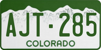 CO license plate AJT285