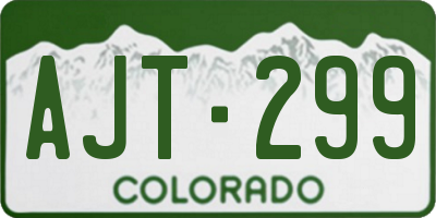CO license plate AJT299