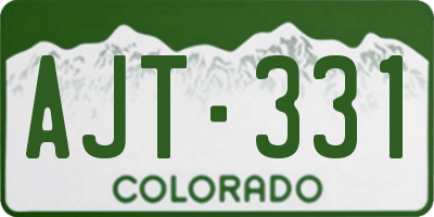 CO license plate AJT331