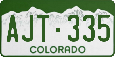 CO license plate AJT335