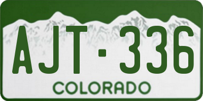 CO license plate AJT336