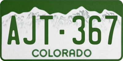 CO license plate AJT367
