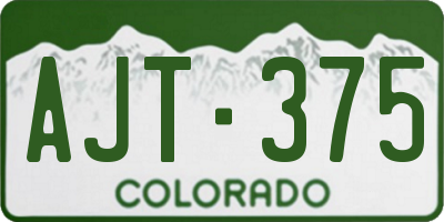 CO license plate AJT375