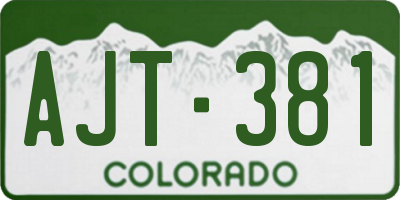 CO license plate AJT381